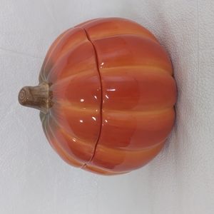FTD Ceramic Pumpkin Candy Trinket Dish Centerpiece